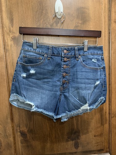 Rewash High Rise Button Fly Distressed 