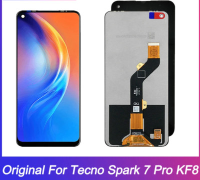 For Tecno Spark 7 Pro KF8 LCD Display And Touch Screen Digitizer Assembly Black 