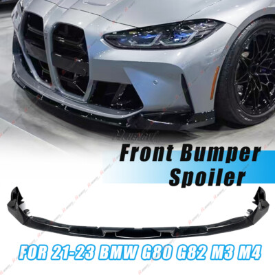 Für 2021-2026 BMW G80 G82 M3 M4 Frontstoßstange Spoiler Lippe Schwarz Glanz DHL