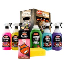 Demon 7pc Car Care Gift Pack Set Includes Shine, Wheels, Foam, Tyres & More