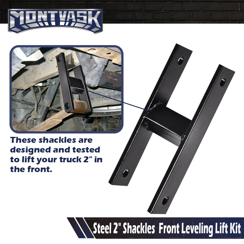 Fit For 99-2004 Ford F-250 F-350 Super Duty 4WD 2" Shackles Front Level Lift Kit Foto 4 de 4