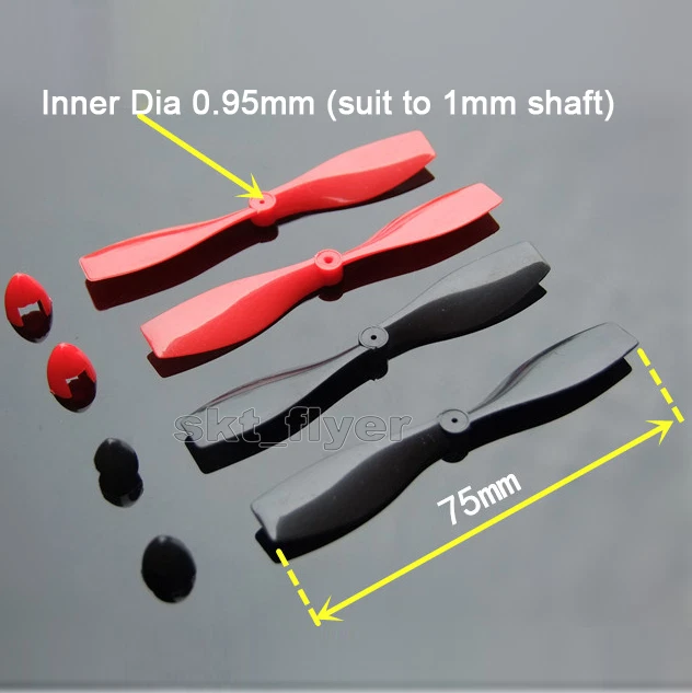 20pcs 75*1mm Aircraft Propeller Model Airplane Paddle DIY Robotic Toy Hobby Kids - Image 2 of 3