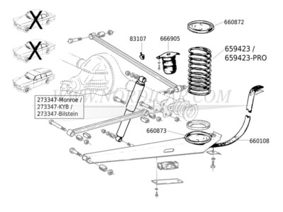 Volvo 666905 Rubber bump stop- Rear axle Amazon 140 164 240