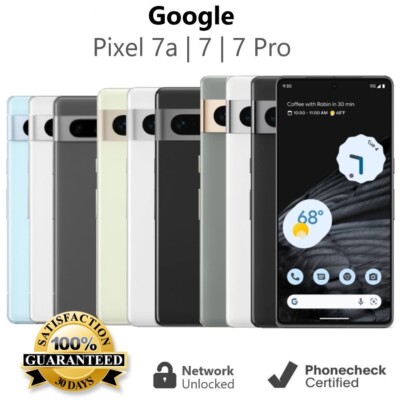 Google Pixel 7 | 7a | 7 Pro 128GB | 256GB | 512GB Unlocked T-Mobile AT&T - Poor