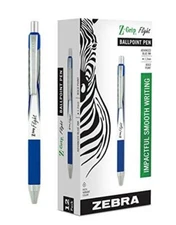 Zebra Pen Z-Grip Flight Retractable Ballpoint Pen, Bold Point, 1.2mm, Blue Ink 