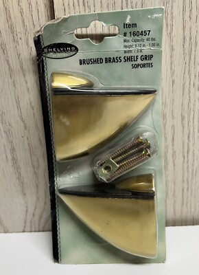 Shelving by Design Brushed Brass Shelf Grip Item 160457 Shelf Brackets New B14