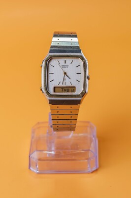 Seiko H449-5150 Two tone Ana-digi White Dial 38x32mm Mens Quartz