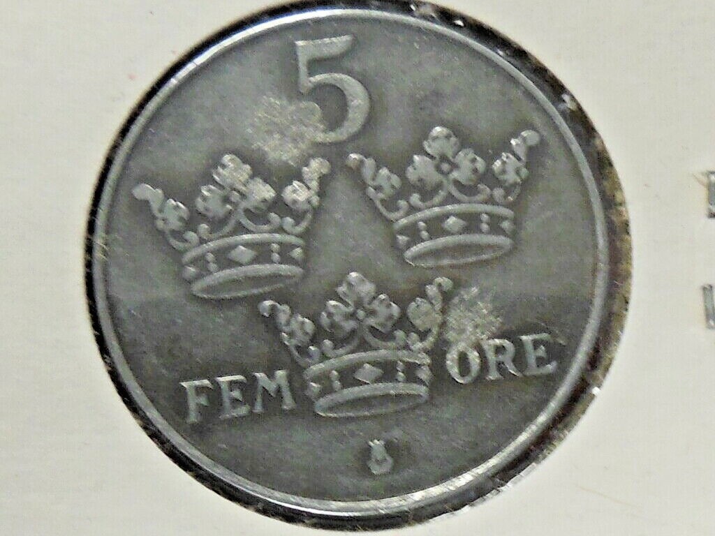 1948 Swedish Five (5) Ore 