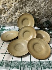 6Assiettes à dessert-à Mignardises en grès Du Marais France vintage poterie