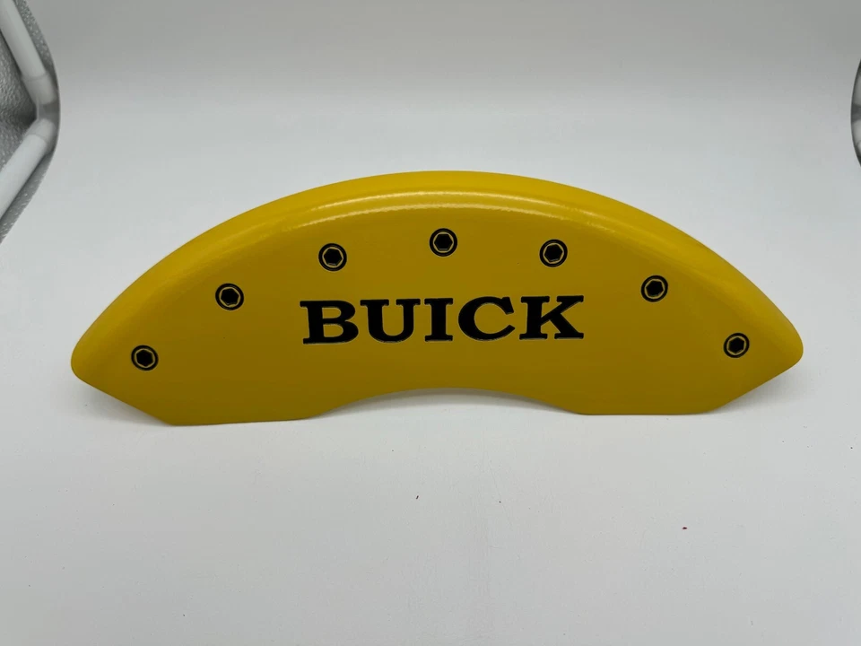 MGP CALIPER COVERS 2006 TO 2011 BUICK LUCERNE V6 YELLOW PREVIOUS INSTALLED - Image 3 of 4