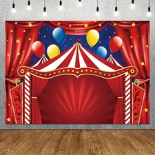 7X5FT Circus Carnival Circus Theme Party Photo Backdrop Carnival Lights Party...