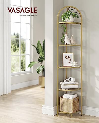 5-Tier Corner Shelf Stand, Corner 5 Tier (11 x 11 x 62.2 Inches