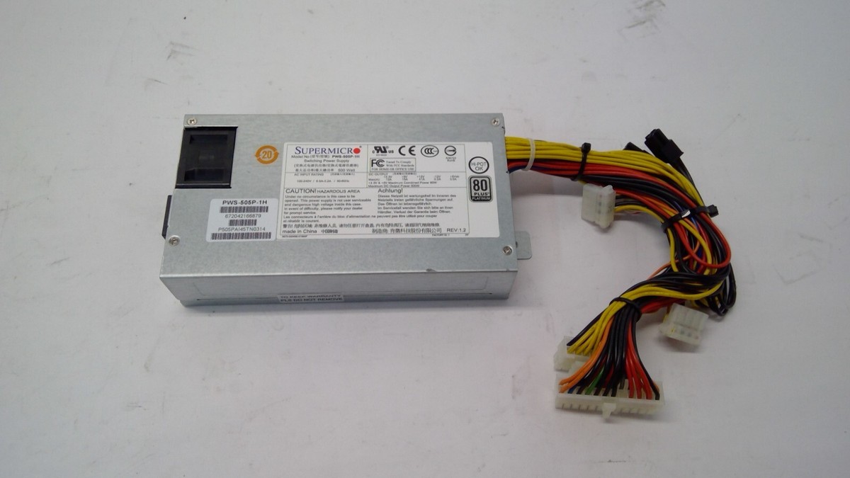 Supermicro PWS-505P-1H 1U 500W Multi-output, Platinum Level W