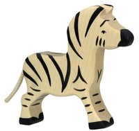 Holztiger 80153 Zebra, Klein Holzfigur Bemalt
