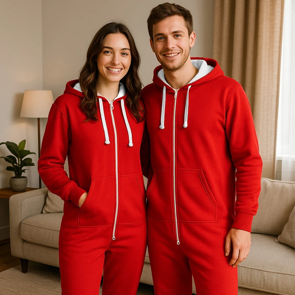 Damen Herren Loungewear All in One Overall Unisex Erwachsene Uni 1Onesie Overall - Bild 4 von 4