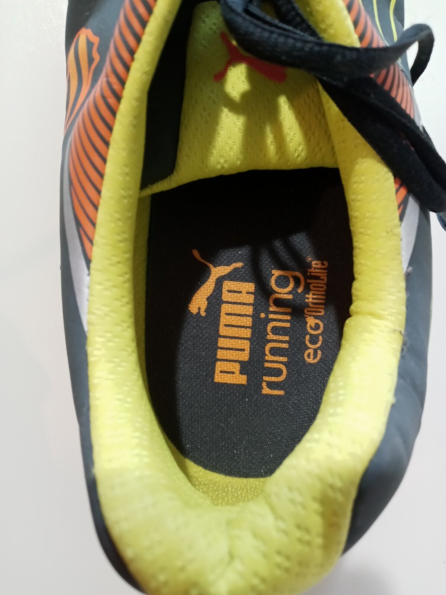 Puma Mens Eco Ortholite Running Shoes Sneakers Black Orange  display picture 1