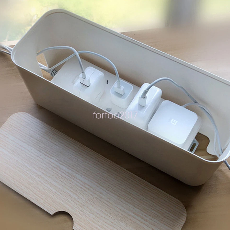 Power Cable Organizer Box Computer TV Organizer Protector Charger Dust Cover - Image 4 of 4