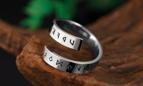 Ultimate Viking Rune Rings Stainless Steel Mens Celtic Norse Pagan Vintage Band - Picture 32 of 40