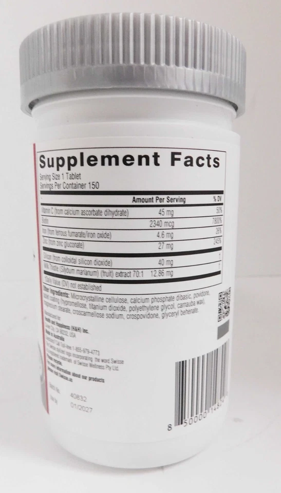 Swisse красоты волос кожи ногтей + ~ 150 таблеток ~ США продавец BBD 1/2027 - Изображение 2 из 4