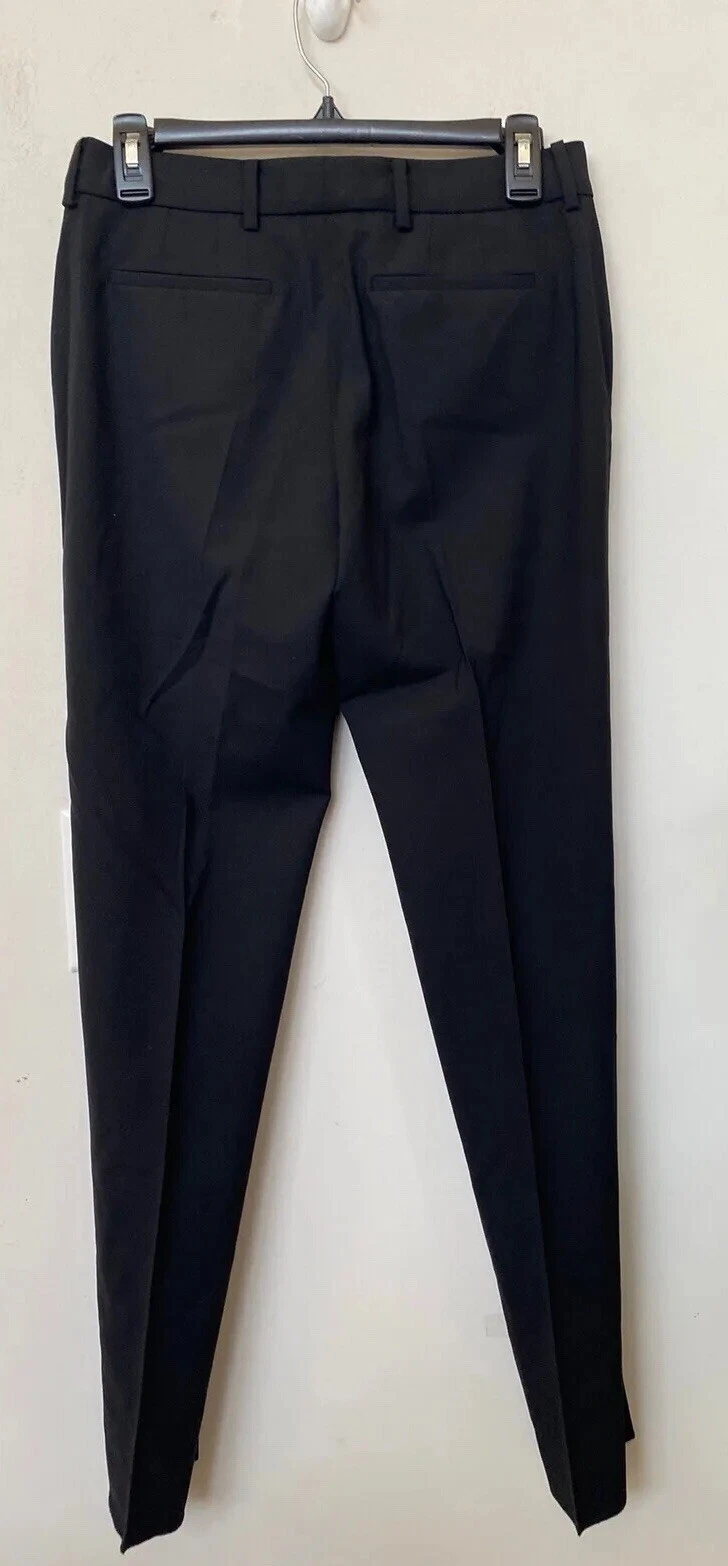 Pantaloni eleganti dritti New Coach New York da uomo misto lana nera taglia 2 $198