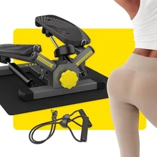 Twist Stepper with Resistance Bands and Mat 300LBS Weight Capacity
