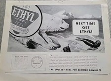 1934 Next time get Ethyl Gas gasoline  polar bear vintage ad