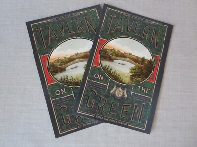 Rare Tavern on the Green Postcards Set of Two Green Sheep Central Park New York