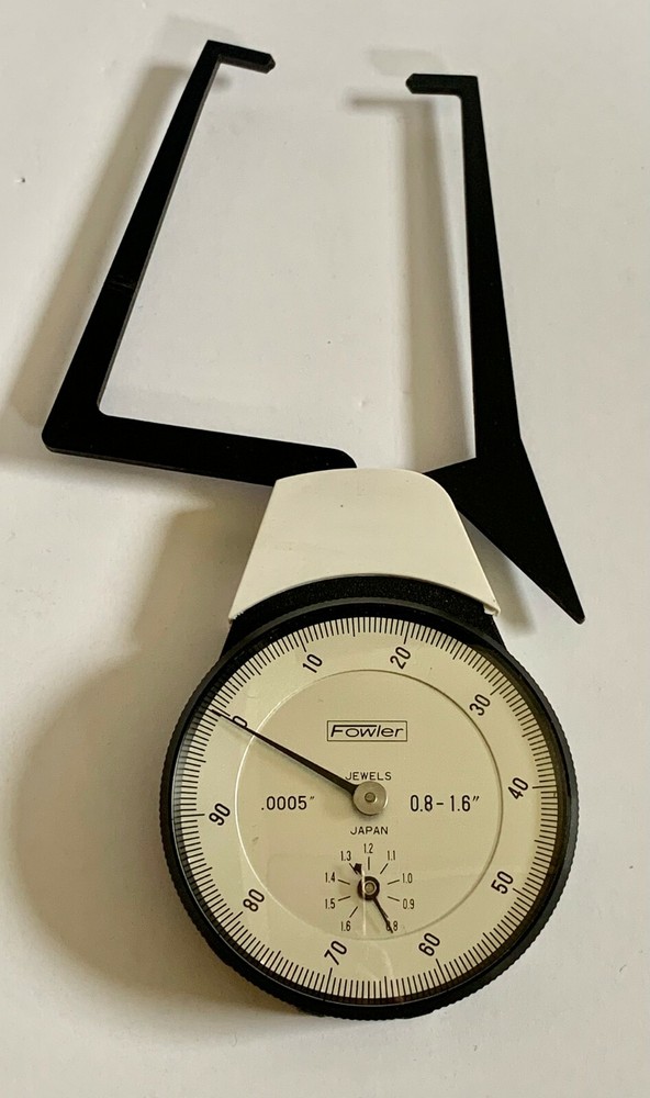 Fowler External Dial Caliper Gauge 0.8-1.6 Inch Range 0.0005 Graduation