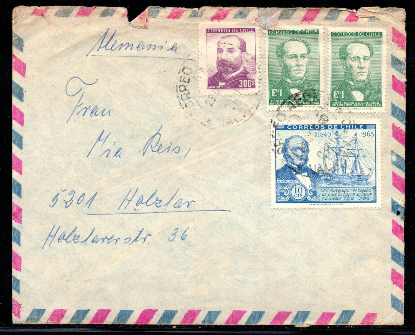 CHILE, COVER , DESDE VIÑA DEL MAR A ALEMANIA   (SO-196)