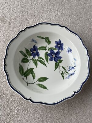 Große Vintage Tiffany & Co. italienische Schale mit Blumenmuster von Este Ceramiche - 33 cm