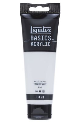 Liquitex Basics Acrylic Paint 4 Fl Oz Titanium White 118ml Single Item