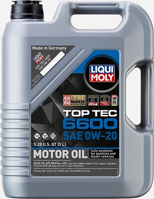 #ad #ad ★ 5L Liqui Moly 0W 20 Top Tec 6600 Synthetic Engine Oil 22046 BMW Longlife 17FE $55.90