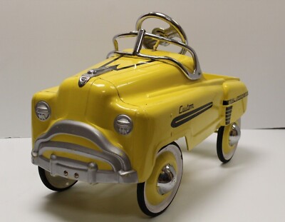 Vintage style custom metal Yellow Pedal Car | eBay