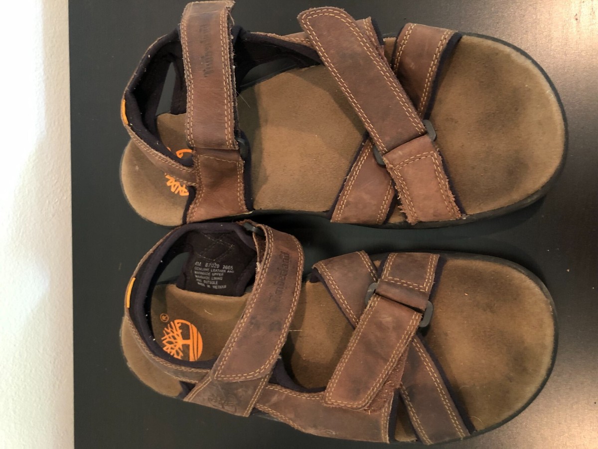 Timberland Leather Sport Sandals Mens 8M TIMBERLAND Sandals Mens Size 8M Brown Leather Fisherman Open  main image 2