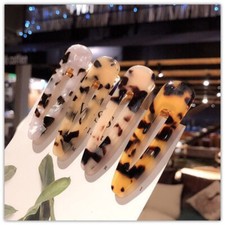 Leopard Print Acrylic Hair Clip Yellow, White OR Beige Black Your Choice