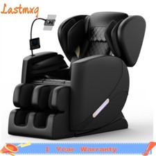 Zero Gravity Massage Chair Recliner with Full Body Air Pressure  Heating Black