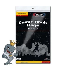 BCW Golden Thick Comic Bags 100ct Pack FREE SHIP