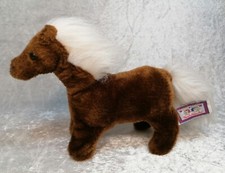 KUSCHELWUSCHEL Pferd mit Batteriebetrieb, Farbe Braun, H&ouml;he 19 cm, Vintage-Stil