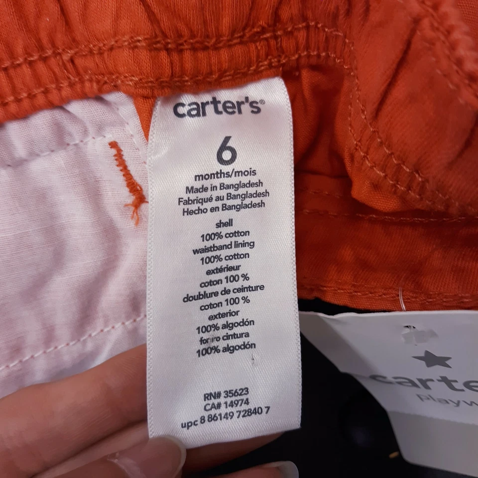 NOVO Shorts Carter's Meninas Coral Meninas Tamanho 6 100% Algodão - Imagem 2 de 4