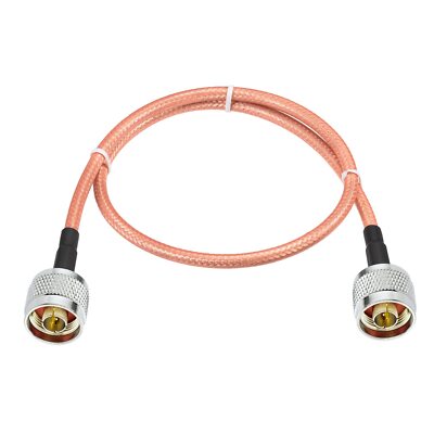 N Male to N Male Jumper RG400 Low Loss Coax Cable 1.6 Feet for 4G LTE Antenna...