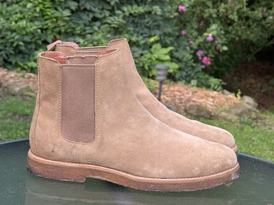 Coach Chelsea Men's Size 7 D Tan Suede/Leather Boots FG2379 Crepe
