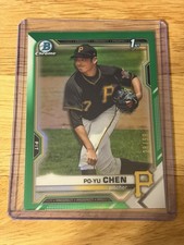 2021 Bowman Chrome - Prospects Po-Yu Chen #BCP-223 Green Refractor /99 (RC)