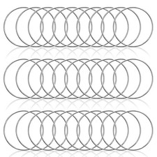 30 Pcs 3 Inch Metal Rings for Craft Silver Floral Macrame Hoops silver