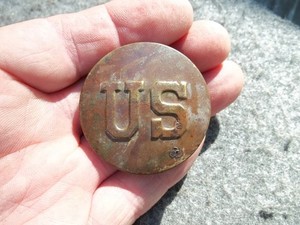 Vintage 1.75"OD WWII U.S. Brass Horse Bridle Rossette Button Tack FREE SHIP US