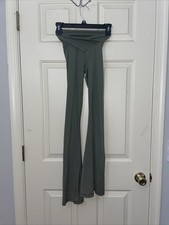 OFFLINE by Aerie Real Me Crossover High Rise Flare Leggings Teal Green XS