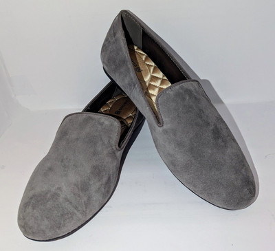 Birdies The Starling Suede Leather Shoes Gray Loafers  Comfort Slip On Sz 8 NEW!