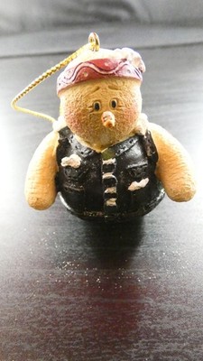 Encore Snow Buddies 2005 Character Snowman Ornament Biker Chick