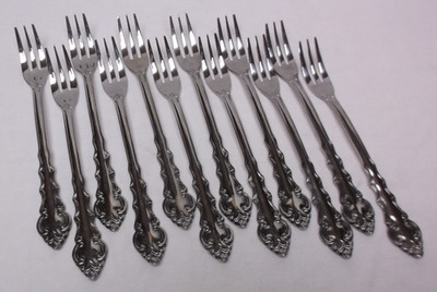 Rogers Stainless Stanley Rogers Melody Seafood Cocktail Forks Group of 12