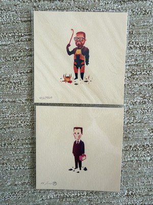 Olly Moss Gordon Freeman And G-man Half-Life  prints Limited Edition Video Game