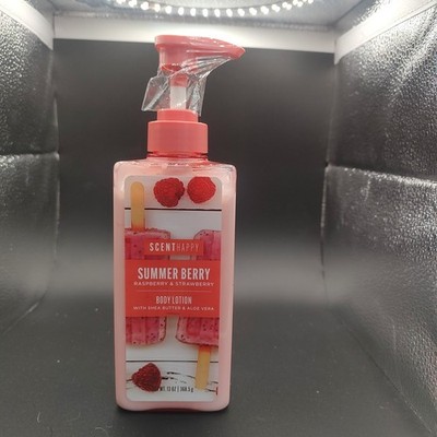 New ScentHappy Body Lotion SUMMER BERRY Raspberry & Strawberry 13 oz
